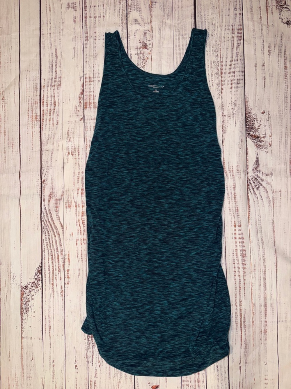 Liz Lange maternity Teal Space-Dyed Scoop Tank